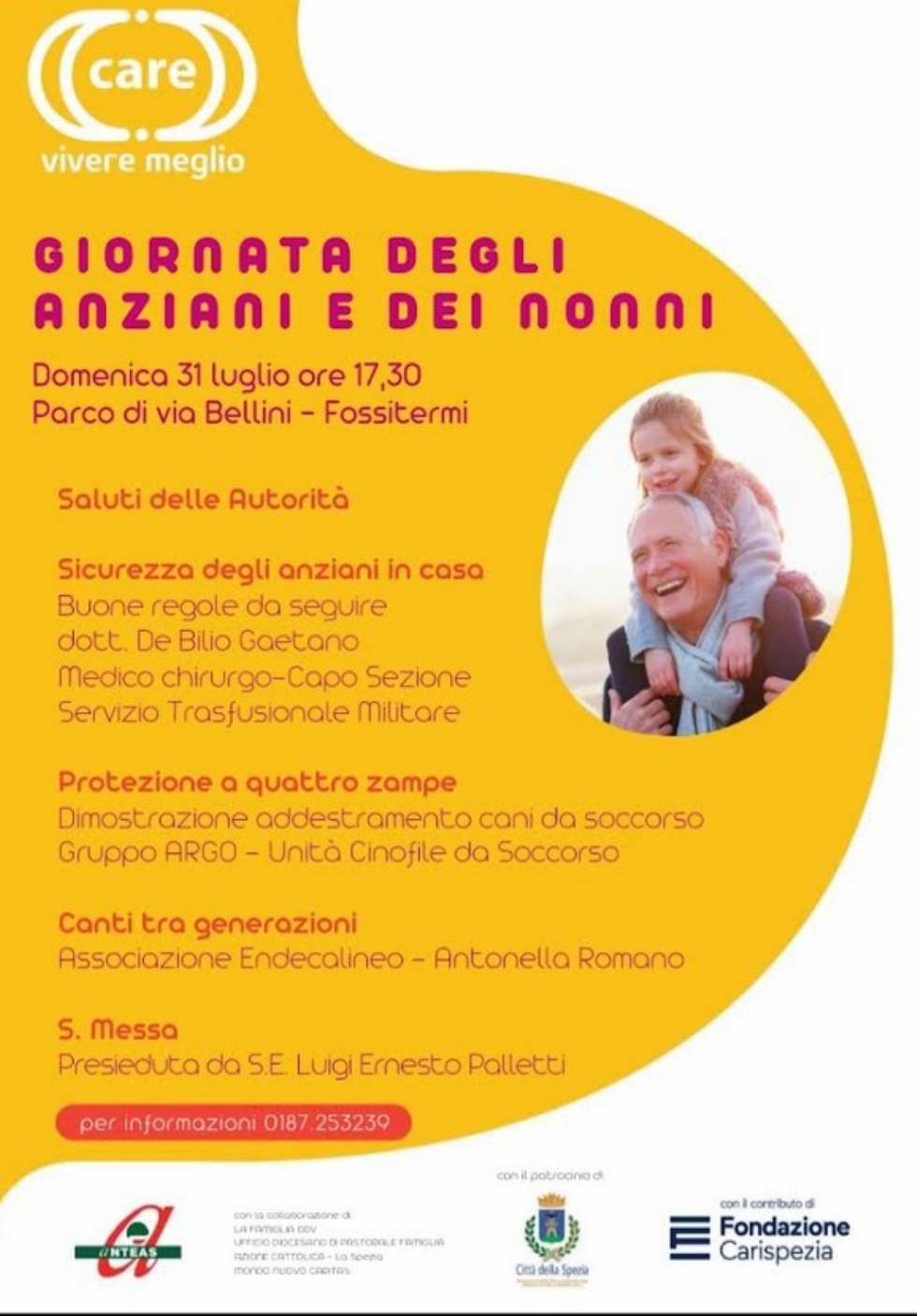 Giornata dei nonni e degli anziani, con Anteas La Spezia
