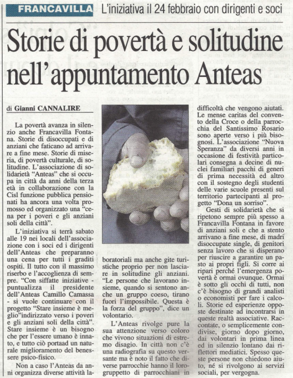 Un articolo comparso sul 