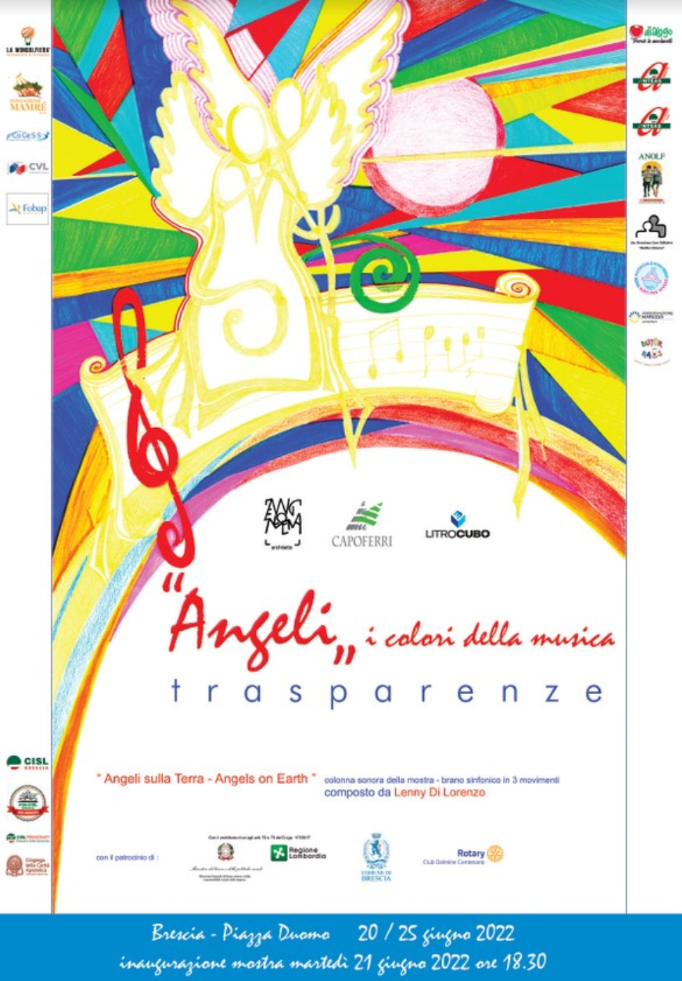Angeli, i colori della musica, trasparenze, con Anteas Brescia