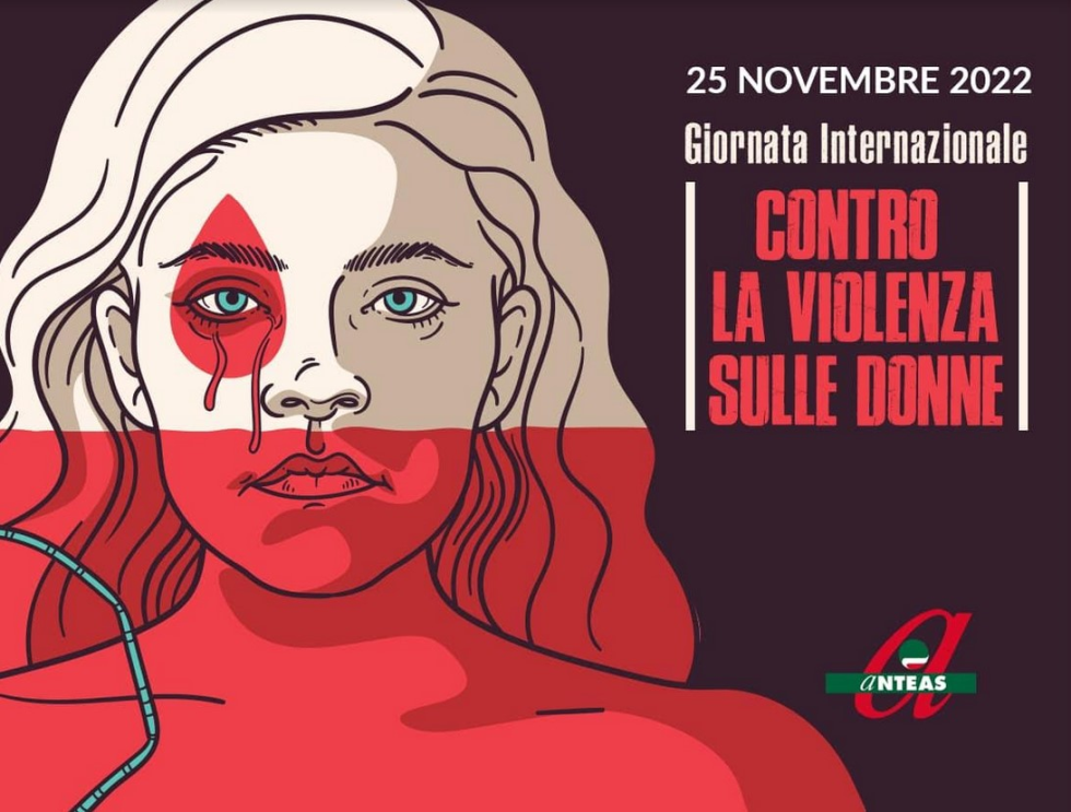 Anteas presenta una locandina per la giornata contro la violenza sulle donne