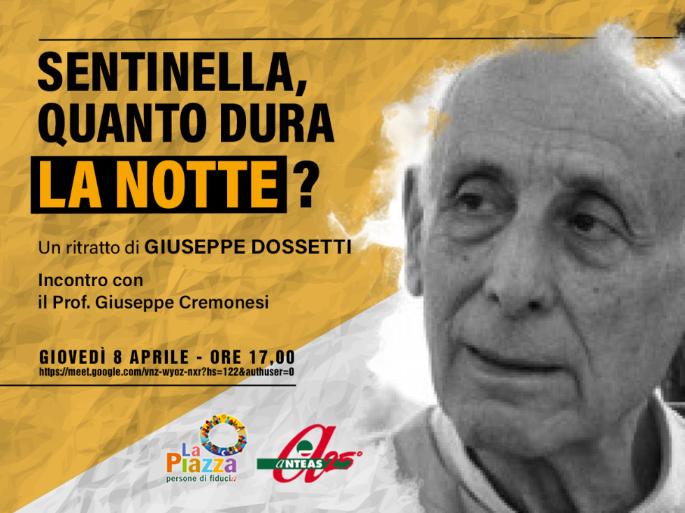 Un ritratto di Giuseppe Dossetti, padre costituente: giovedì 8 aprile sulla Piazza