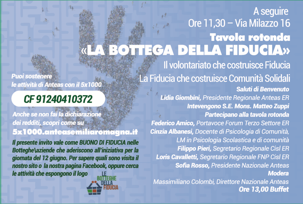 Bologna 12 giugno 2019, le botteghe della Fiducia