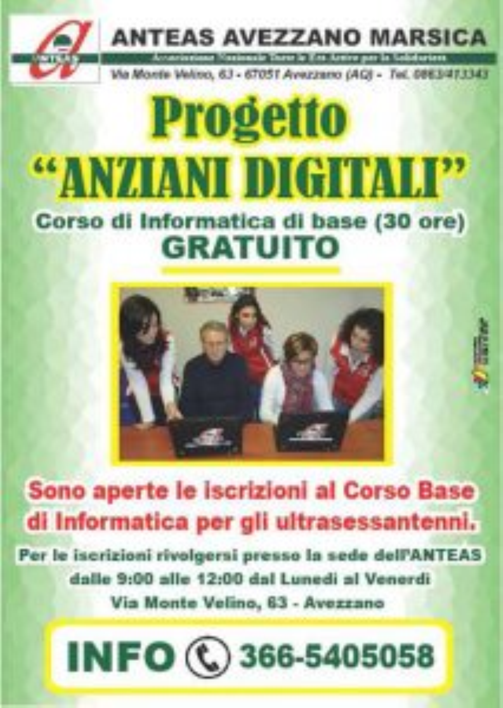 Al via il progetto Anziani Digitali