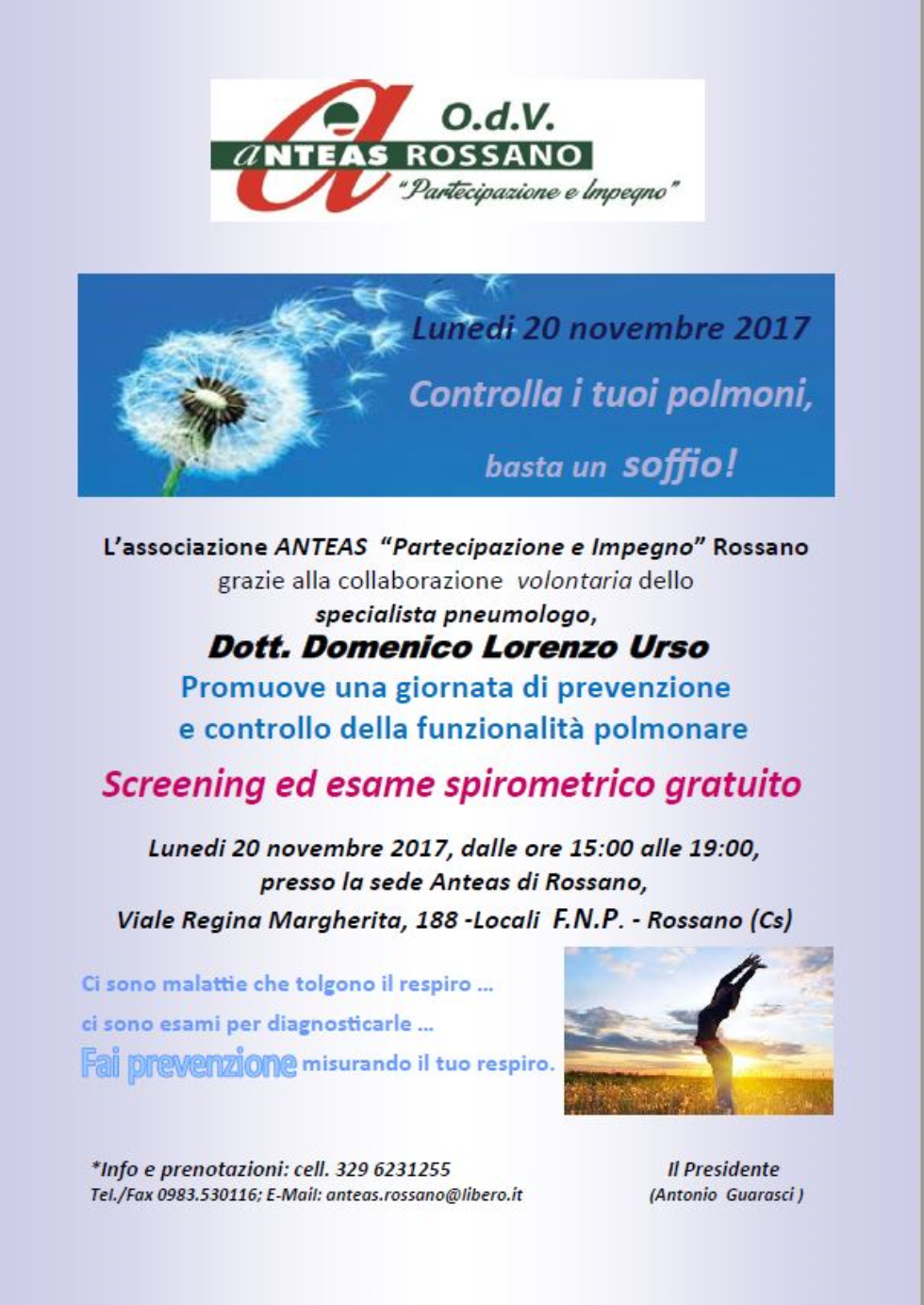 Screening spirometrico