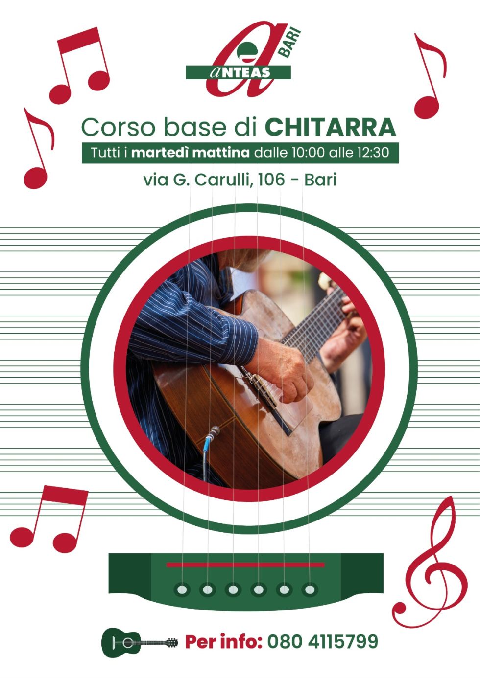 Corso base di chitarra, con Anteas Bari