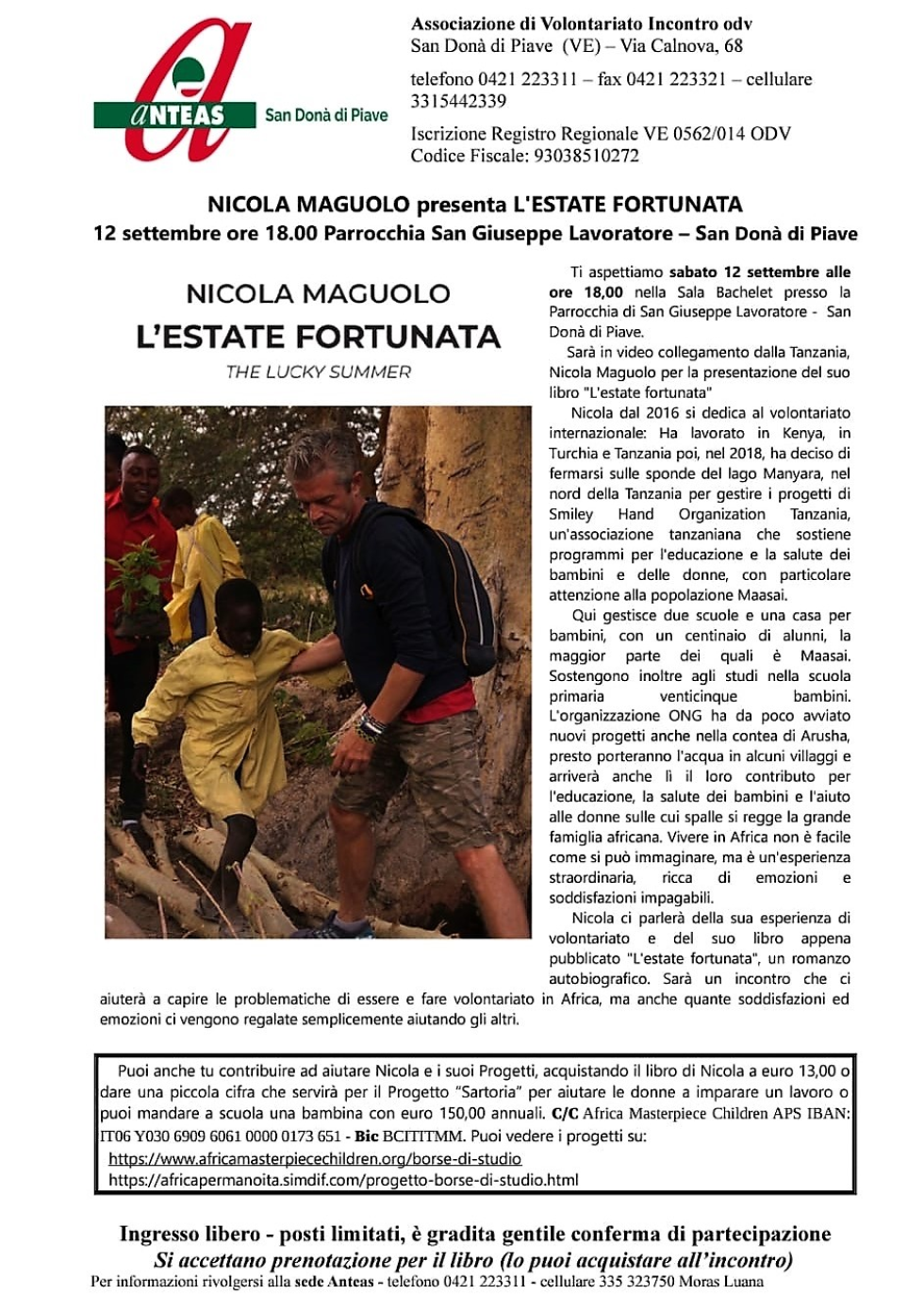Iniziativa di Anteas San Donà di Piave (Ve).