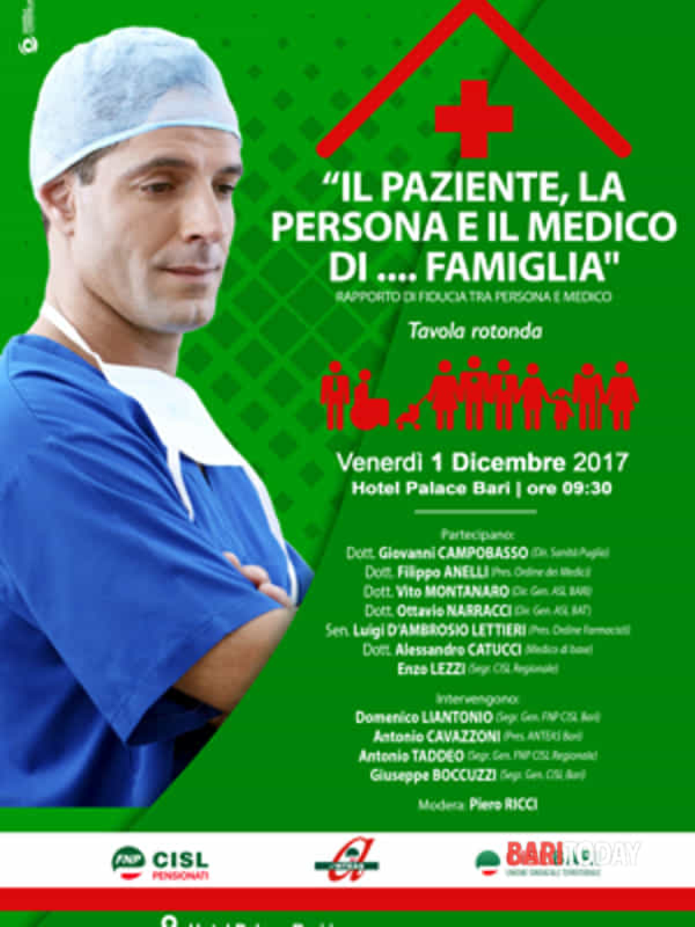 Tavola rotonda a Bari sul rapporto di fiducia tra medico di famiglia e paziente