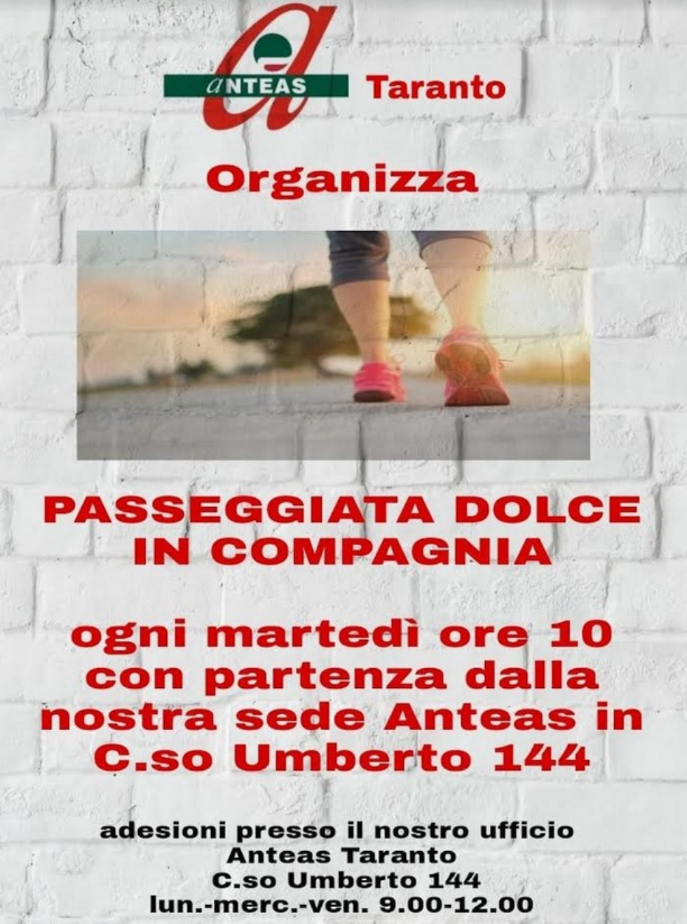Ginnastica dolce e passeggiate in compagnia, con Anteas a Taranto