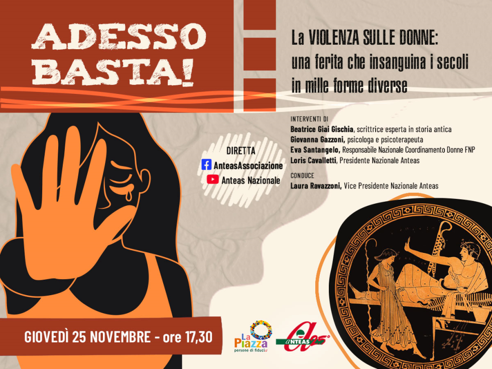 Adesso basta violenza sulle donne, giovedì 25 novembre sulla Piazza