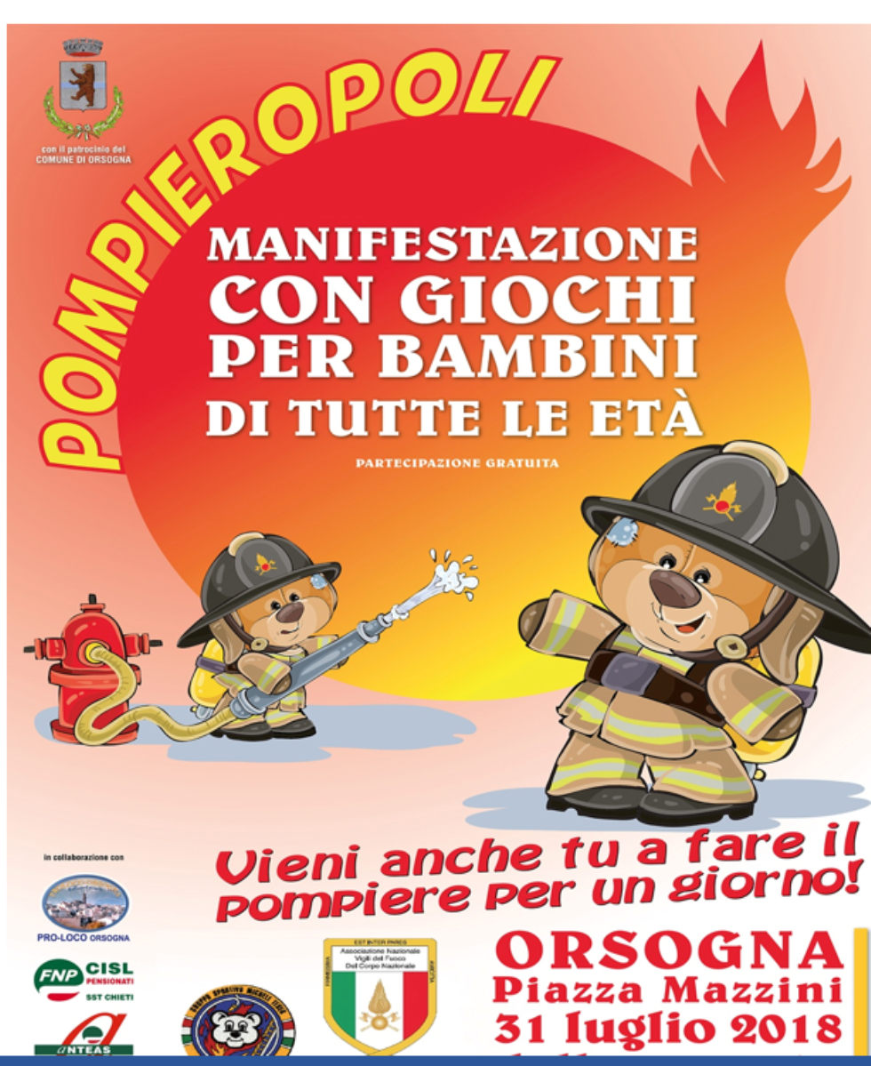 Pompiere per un giorno, dedicato ai bimbi, con Anteas a Chieti